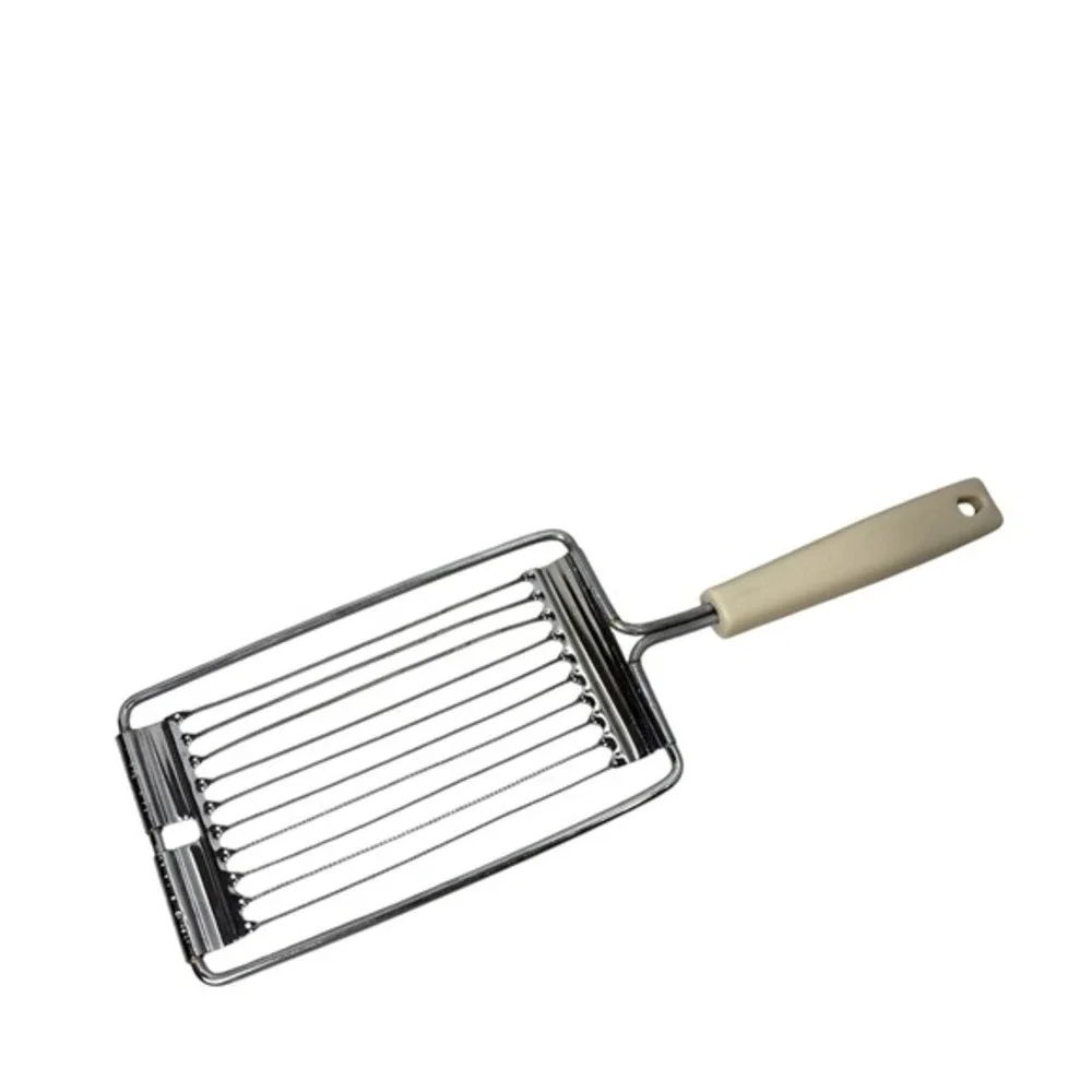 Vintage Wire Tomato Slicer‎ Stainless Steel Handheld Cutter Cream Handle 10 Wire